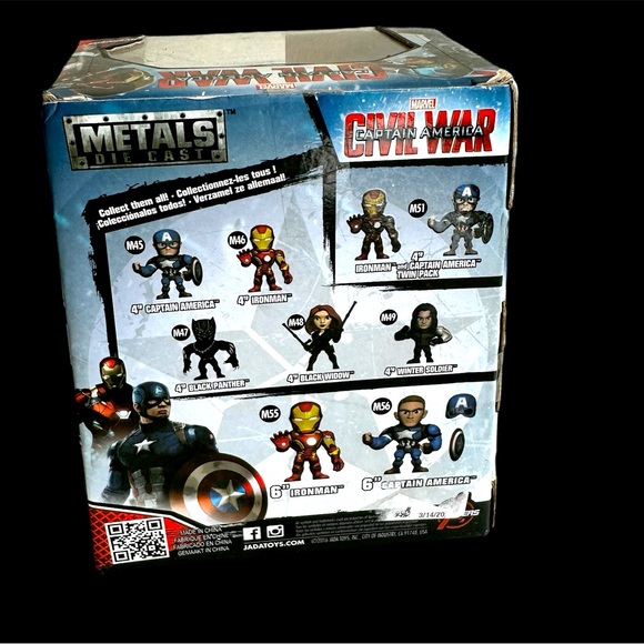 JADA TOYS  DIECAST METALS Marvel Captain America Civil War Figure NWT - Picture 7 of 7